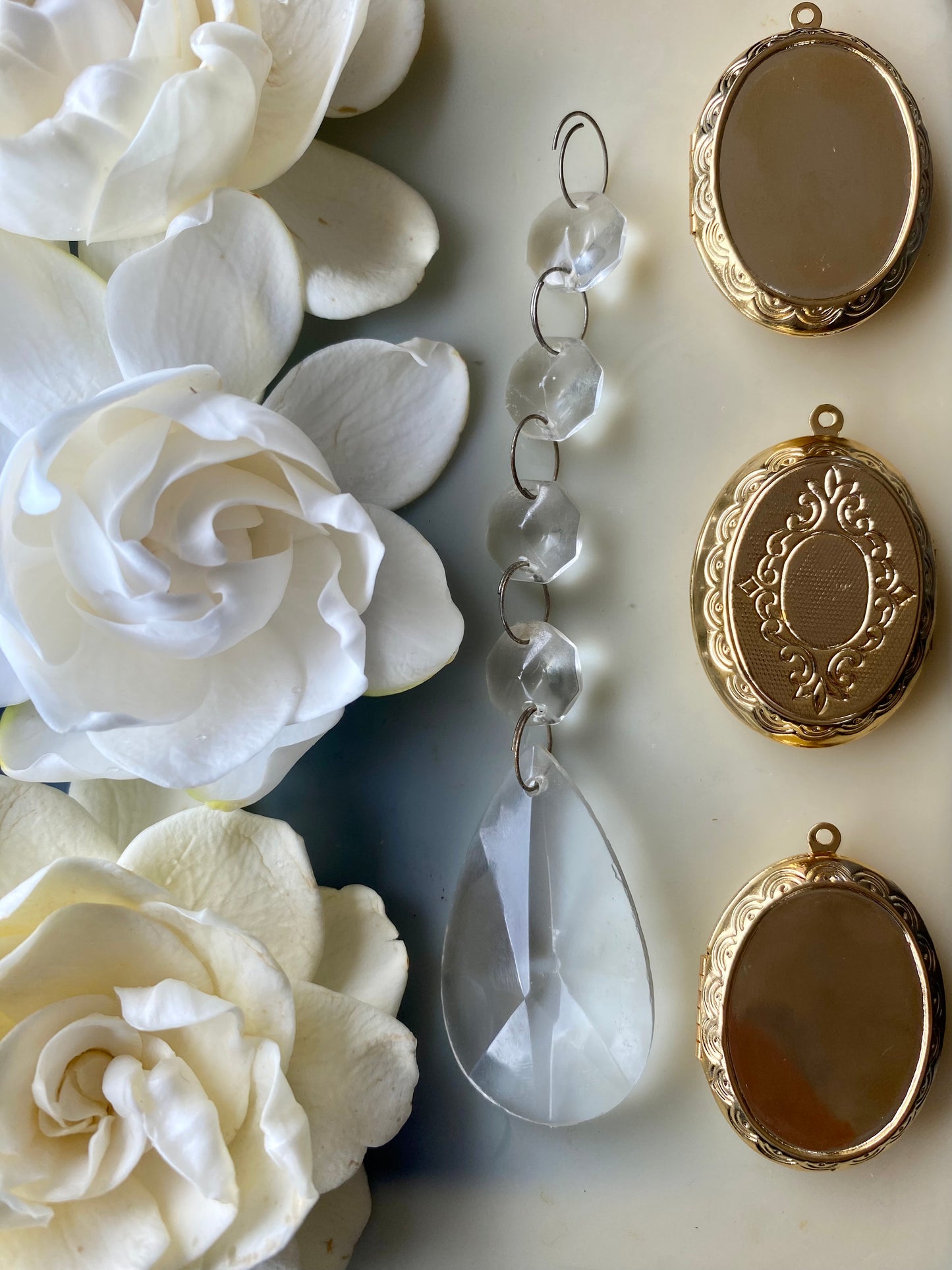 Gardenia Perfume Locket -  A Gold Plated Luxury